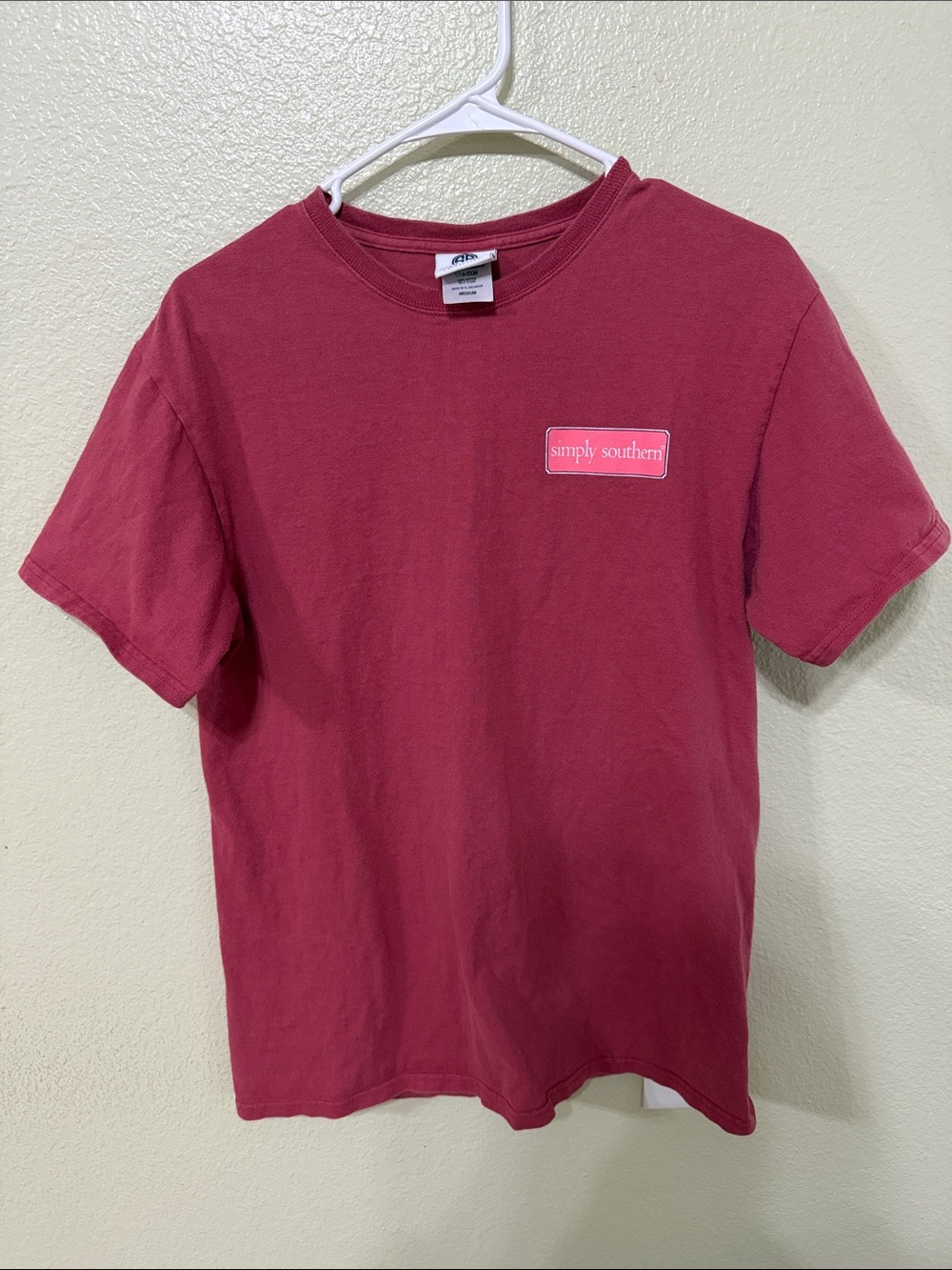 Simply Southern Short Sleeve Tee in Burgundy